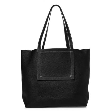 HERMES Taurillon Clemence Cabasellier 46 Black.